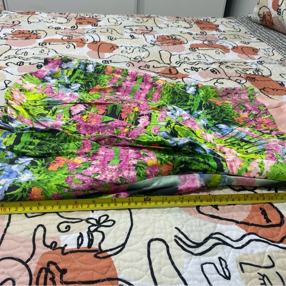 Zara | Floral Strapless Dress Large - Picture 12 of 13